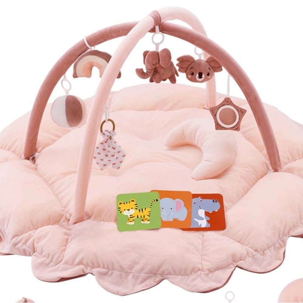 Pink Baby Play Mat with Toys
